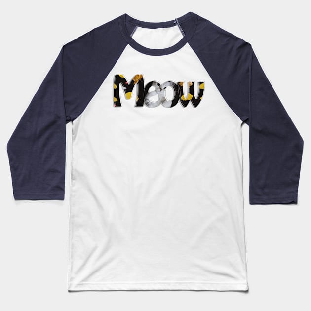 Meow Baseball T-Shirt by afternoontees